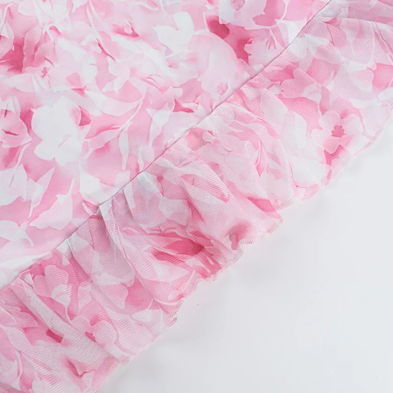 Floral strapless mini dress - Samari
