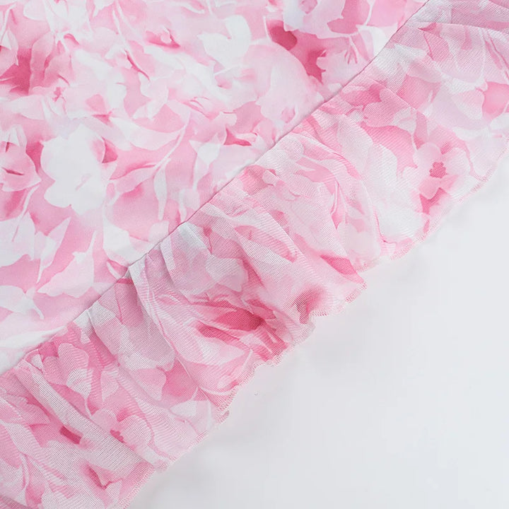Floral strapless mini dress - Samari