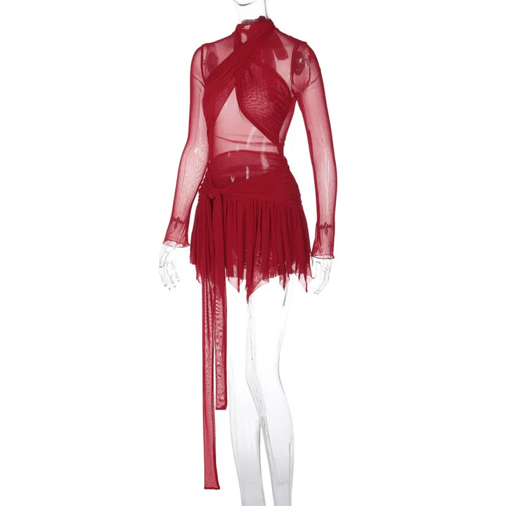 Mini Dress with Unique Design - Grizzy