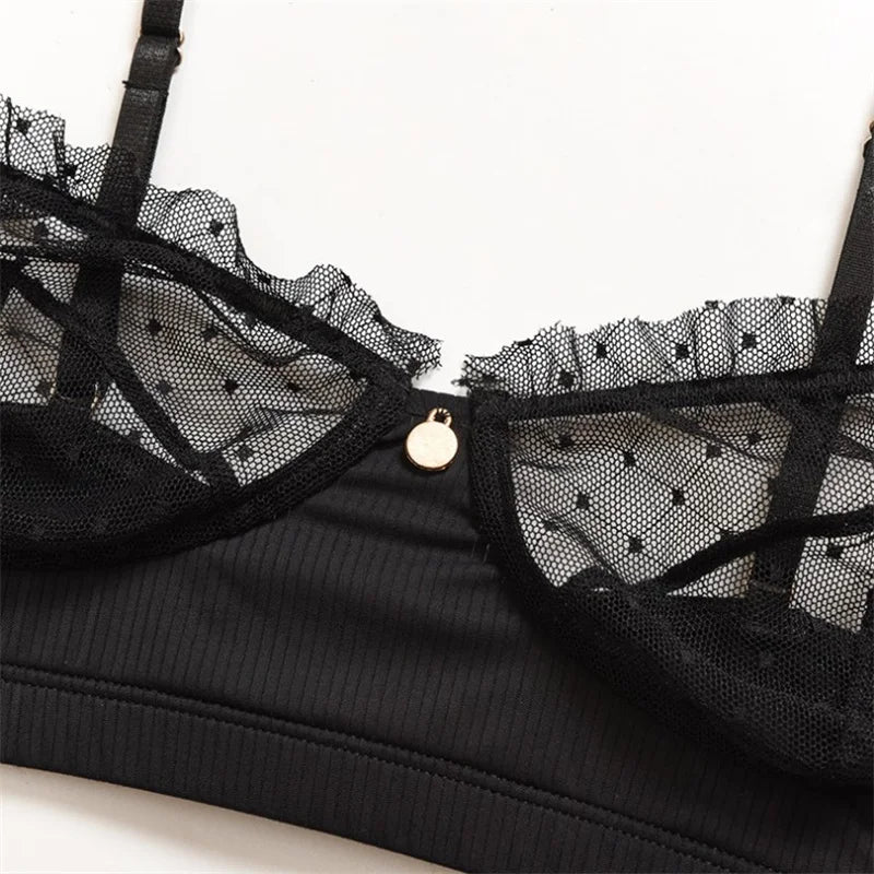 Sheer Bra Lingerie Set - Hallie