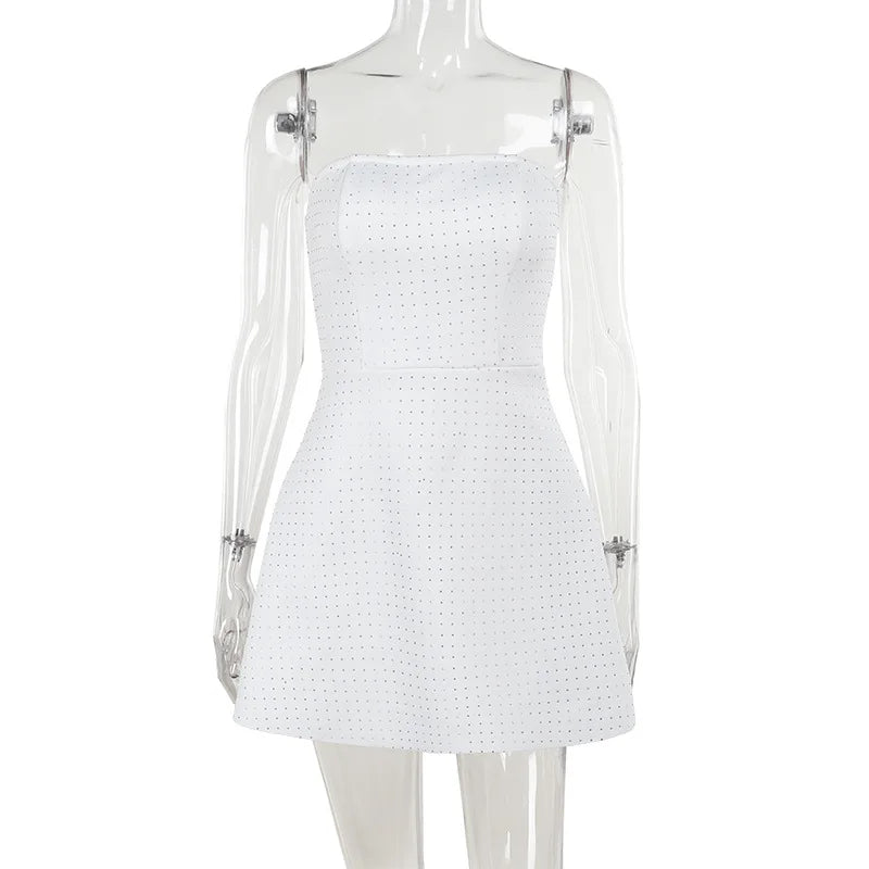 Strapless Mini Dress with Sparkling Sequin Detail - Londyn