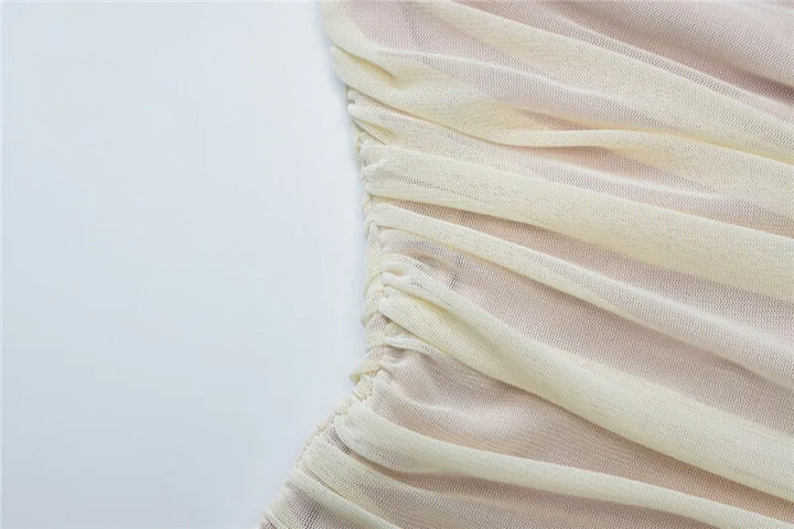 Asymmetric Chiffon Maxi Dress with Slit - Shi Lin