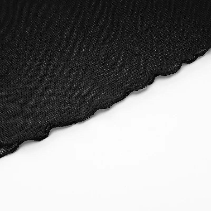 Mesh Maxi Dress with Turtleneck Underskirt - Isabella
