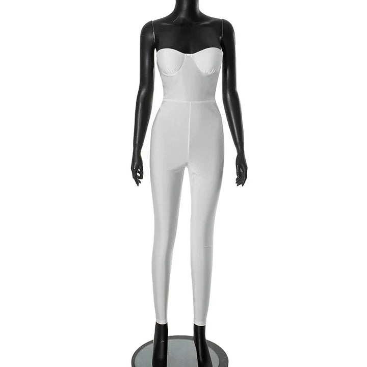 Strapless Shiny and Shaping Jumpsuit - Lorelai