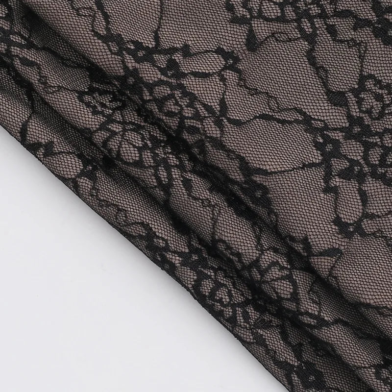 Lace corset top with lace sleeve decoration - Mila