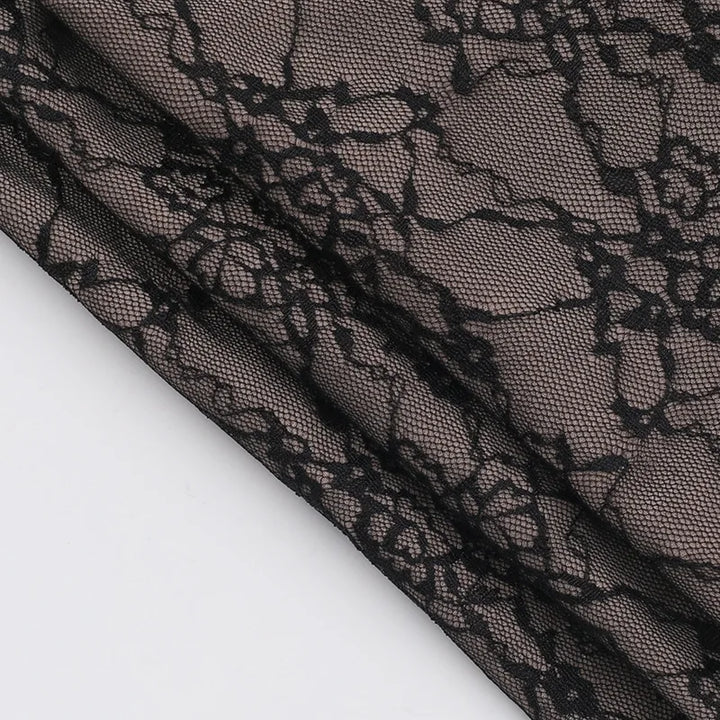 Lace corset top with lace sleeve decoration - Mila