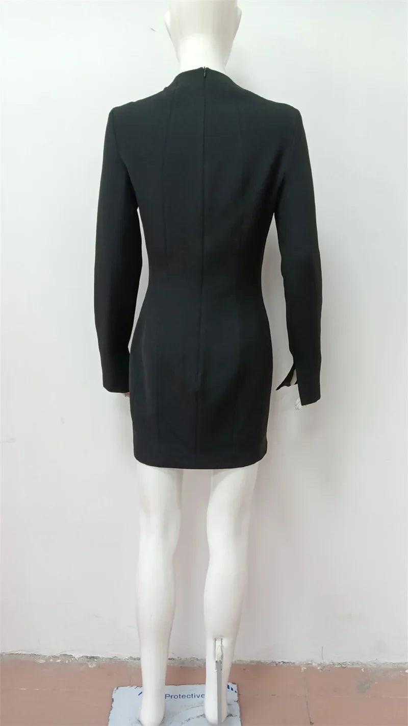 Tailored mini dress with openings and buckles design - DANI