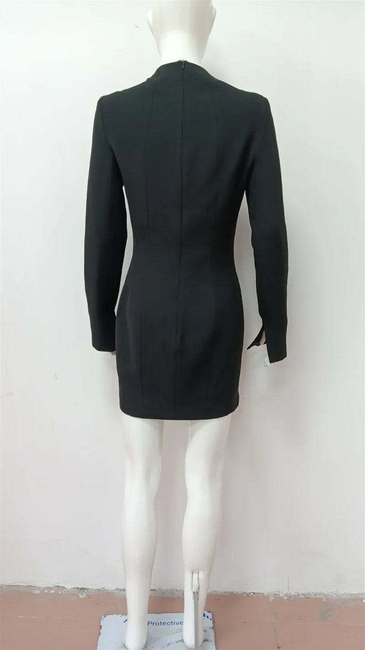 Tailored mini dress with openings and buckles design - DANI