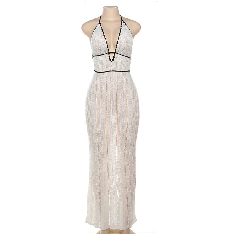 Knitted Beach Maxi Dress - Alyssa