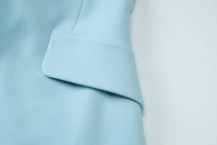Tailored A-line mini dress with back tie waist and pocket detail - Yar