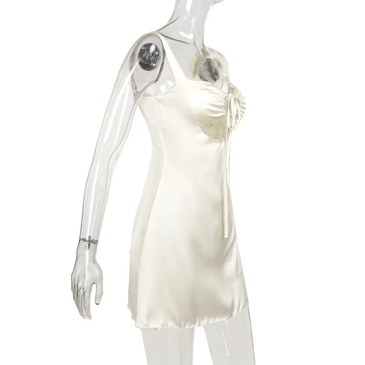 Mini Dress with Tie and Open Back - Alaya