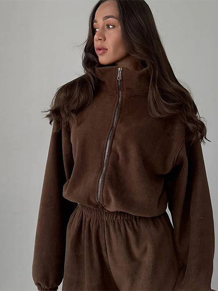 Winter Jumpsuit with Front Zipper - Frances