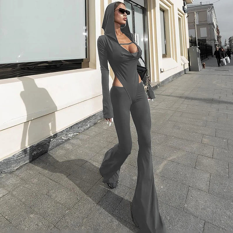 Pedal pushers jumpsuit with hat decoration STREET STYLE - Roxanne