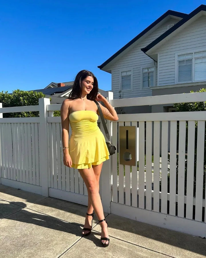 Layered Strapless Mini Dress - Valeria