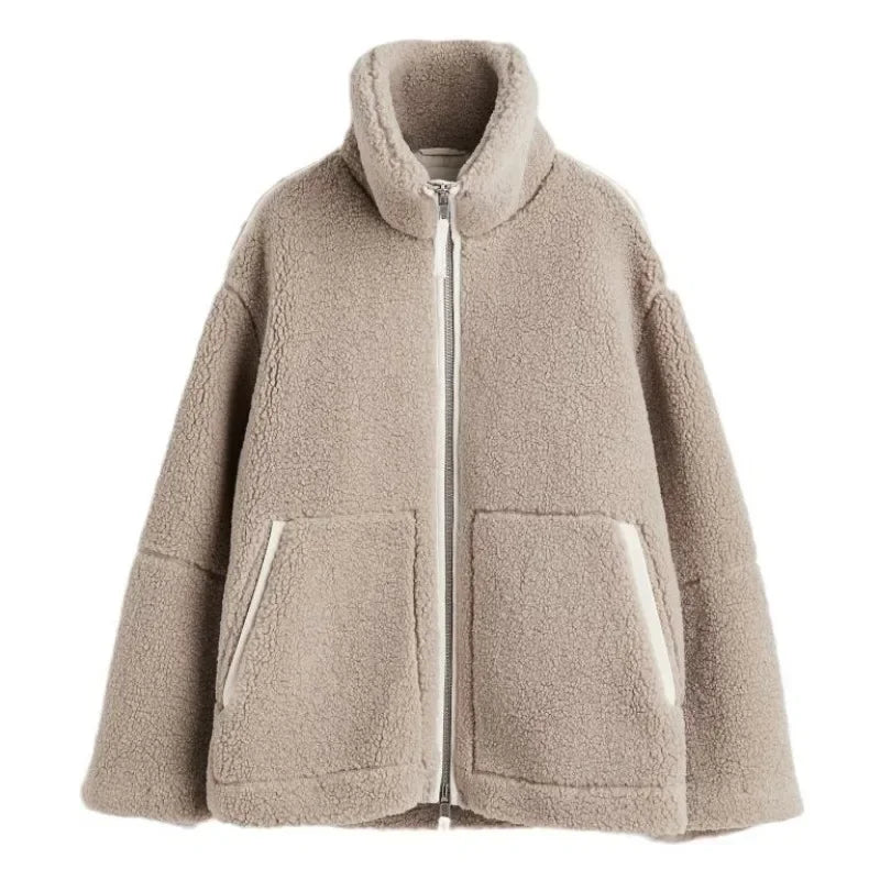 Furry Wool Jacket - Snow