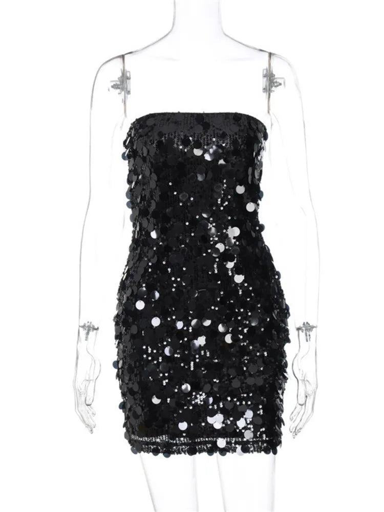 Strapless Sequin Mini Dress - Allison