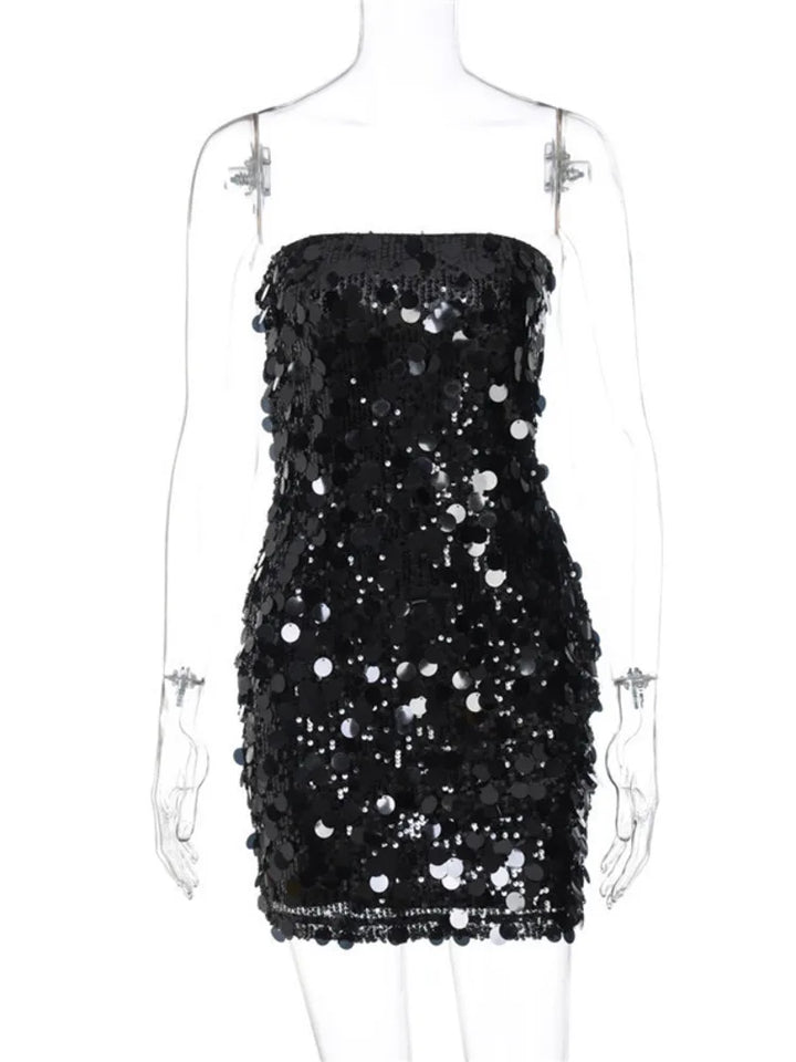 Strapless Sequin Mini Dress - Allison