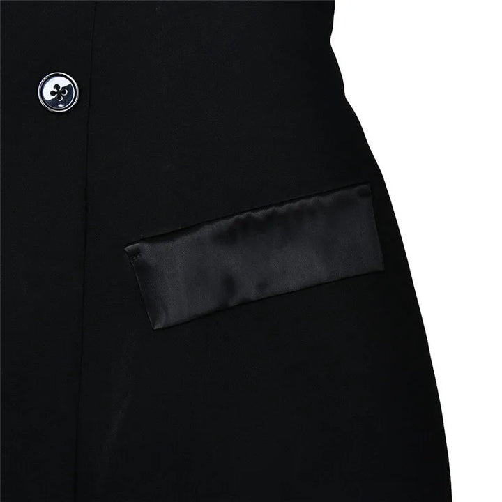 Strapless Mini Dress with Button and Faux Pocket Detail - Bonnie