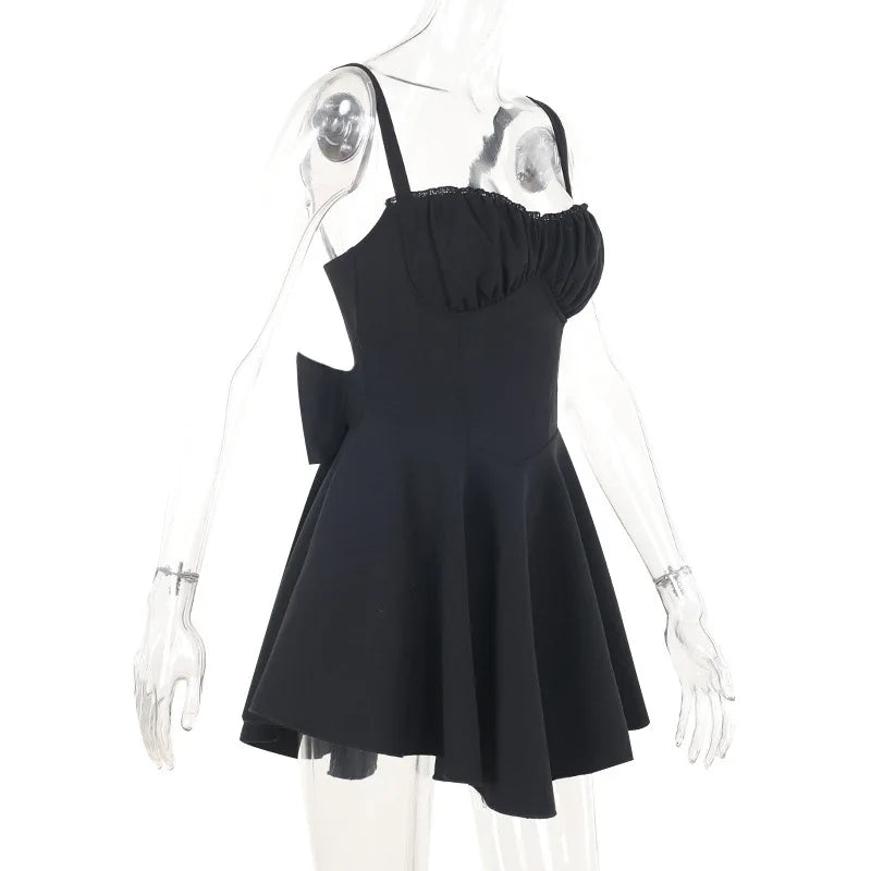 A-line mini dress with bow detail on the back - Ramona