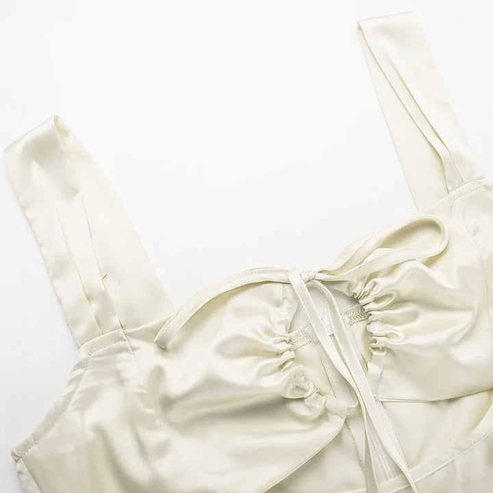 Mini Dress with Tie and Open Back - Alaya