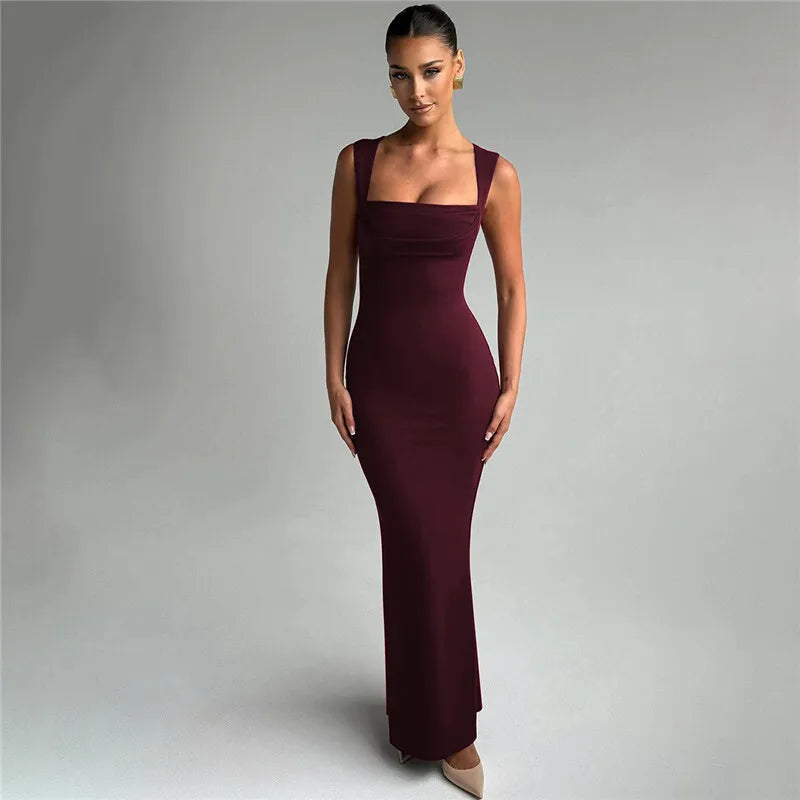 Fitted and Flattering Maxi Dress - Miller
