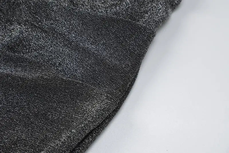 Mini Glitter Dress with V-Neck - Maia