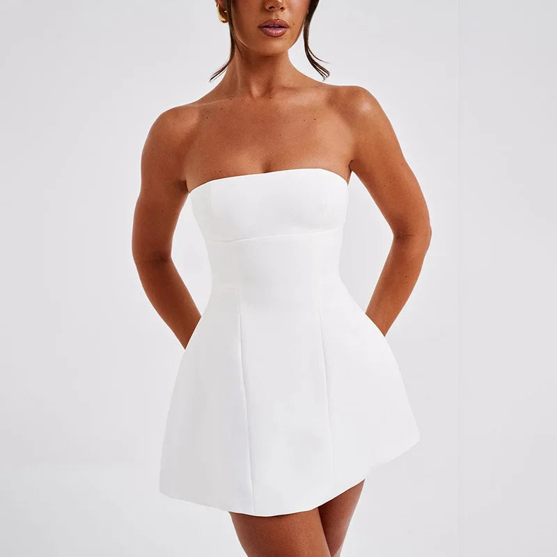 A-Line Strapless Mini Dress - Lola