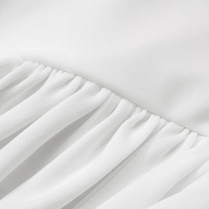 Pleated Mini Dress with Slit Design - Ronali