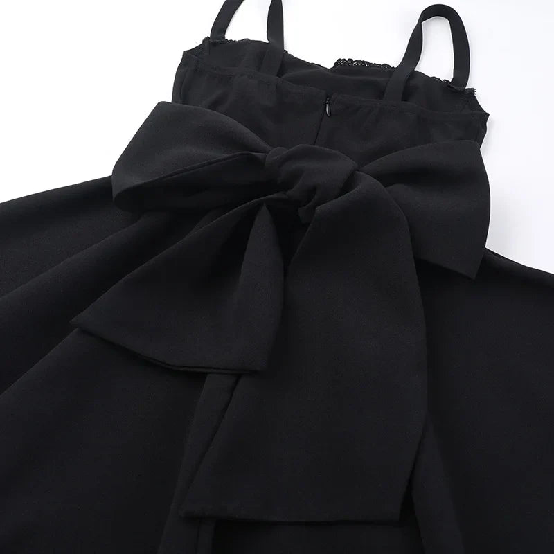 A-line mini dress with bow detail on the back - Ramona