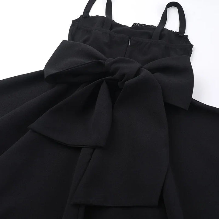 A-line mini dress with bow detail on the back - Ramona
