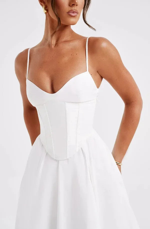 Midi Dress with A-Line and Classic Design - Nataly