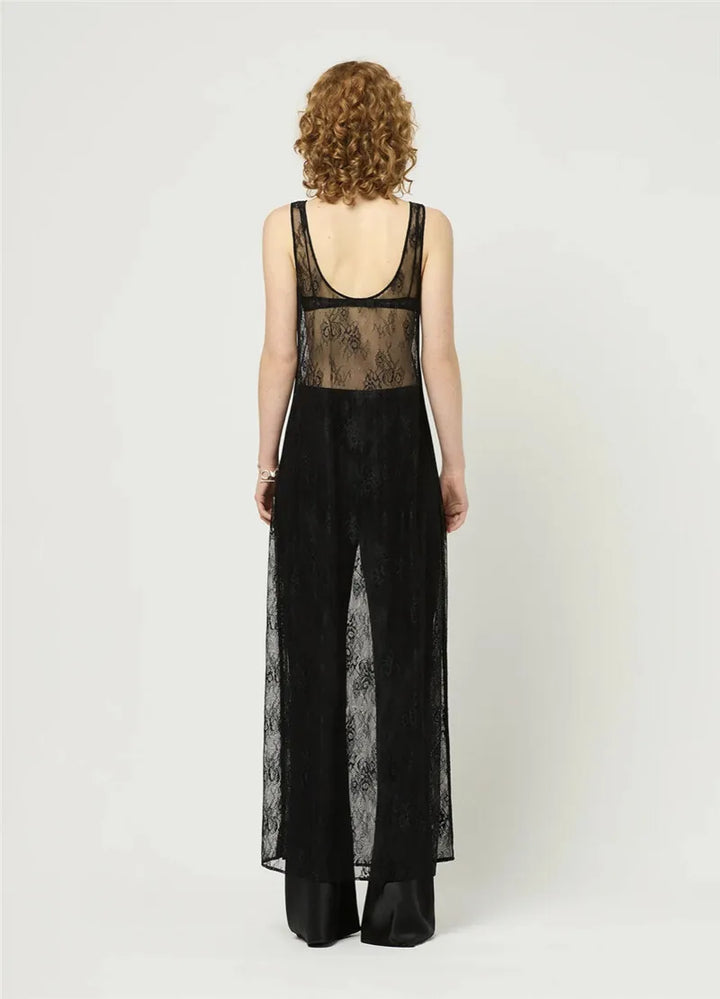 Transparent Lace Maxi Beach Dress - Sasha