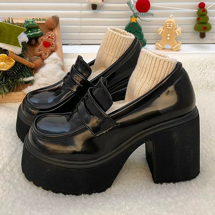 Platform Heel Loafers - Nelly