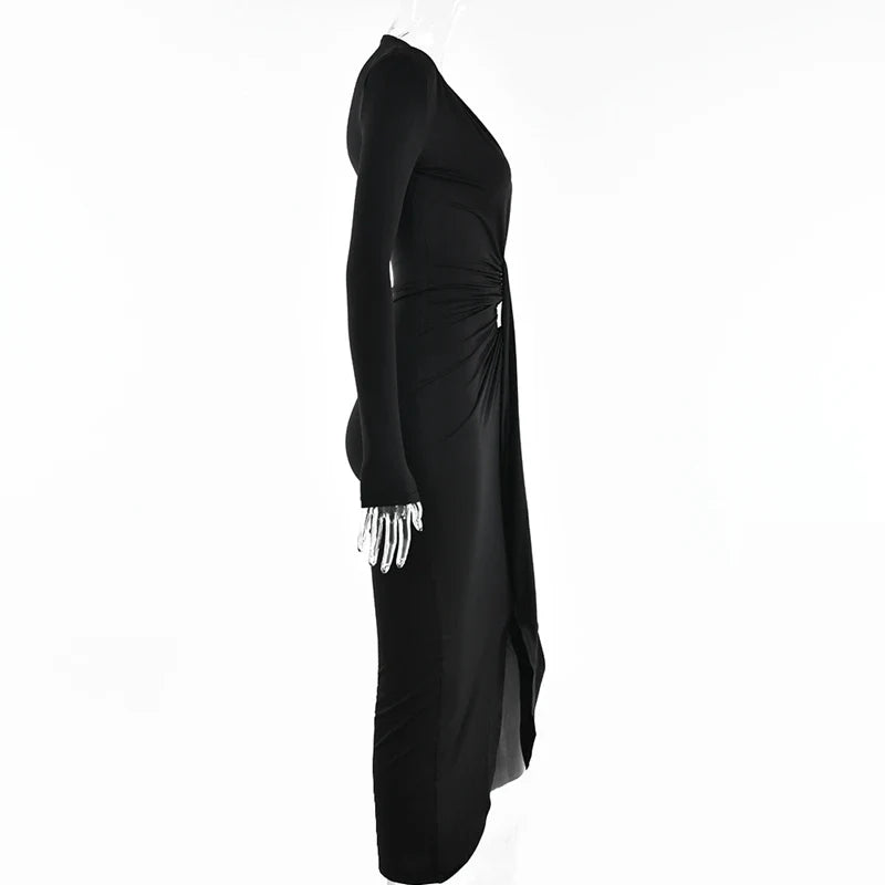 Shaping and flattering maxi dress with ruching design - Mi Ran