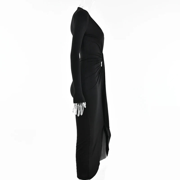 Shaping and flattering maxi dress with ruching design - Mi Ran