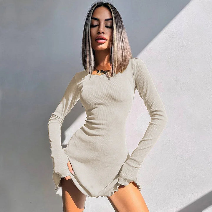 Mini dress decorated with ties - Shaia