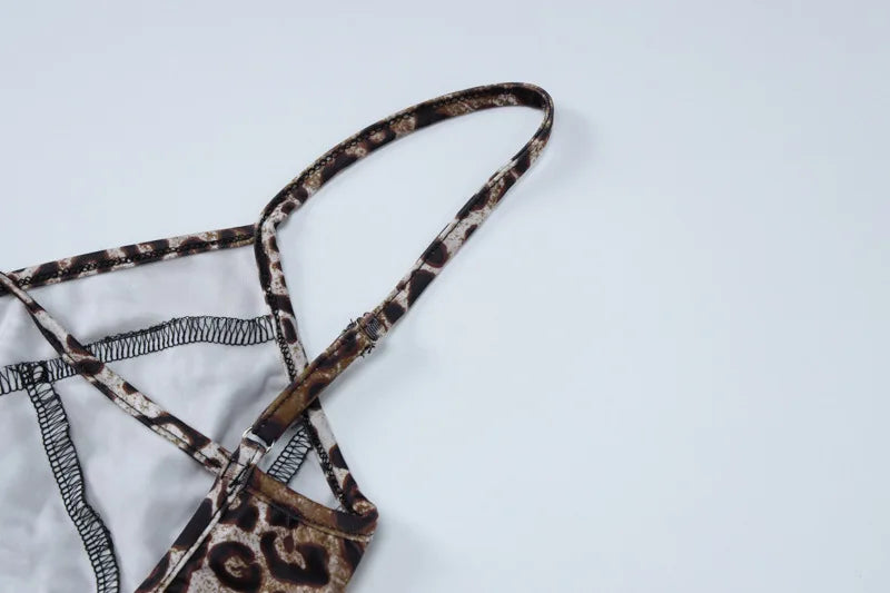 Leopard Print Tank Bodysuit - Tay