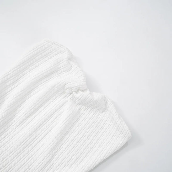 Strapless Mini Dress with Ruching and Tiered Ruffle Detail - Kara