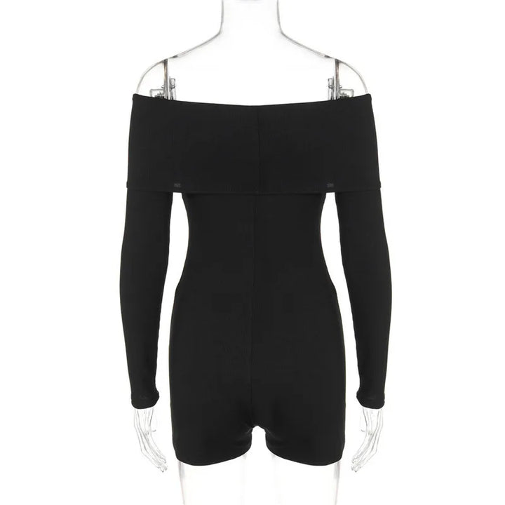 Knitted Off-Shoulder One-Piece Suit - Mai