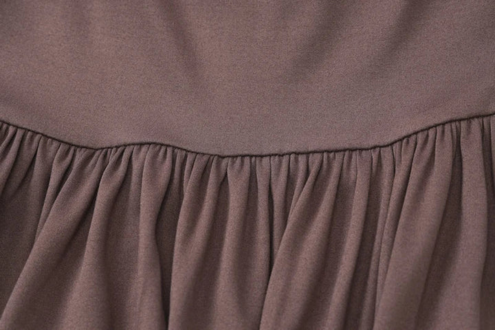 Maxi dress with pleats and tie boho chic design - Dalila