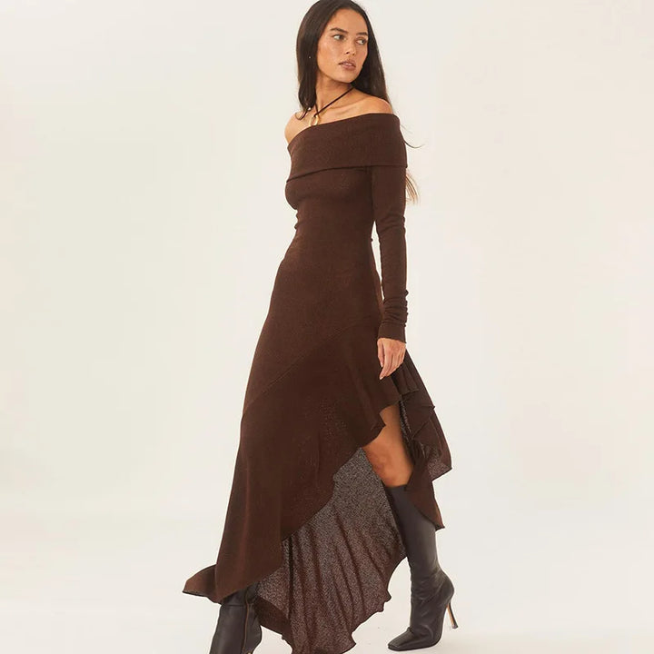 Maxi Dress with Off-the-Shoulder Design - Victoria
