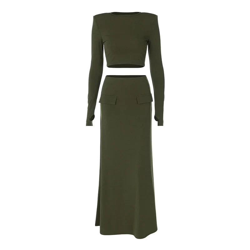Two-piece set with top and maxi skirt - Buddy