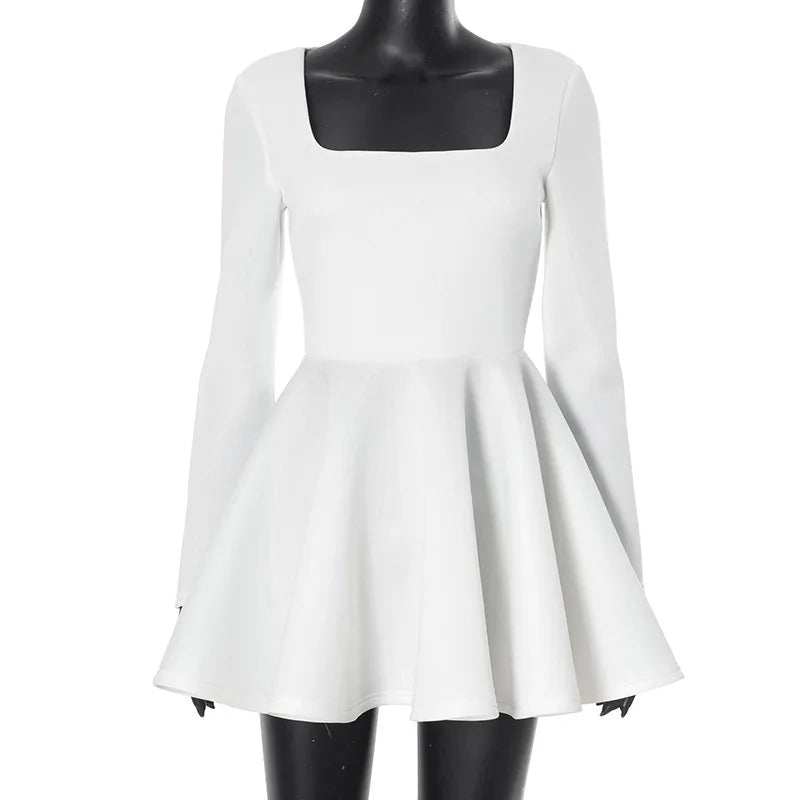 A-Line Mini Dress in Babydoll Style - Noga