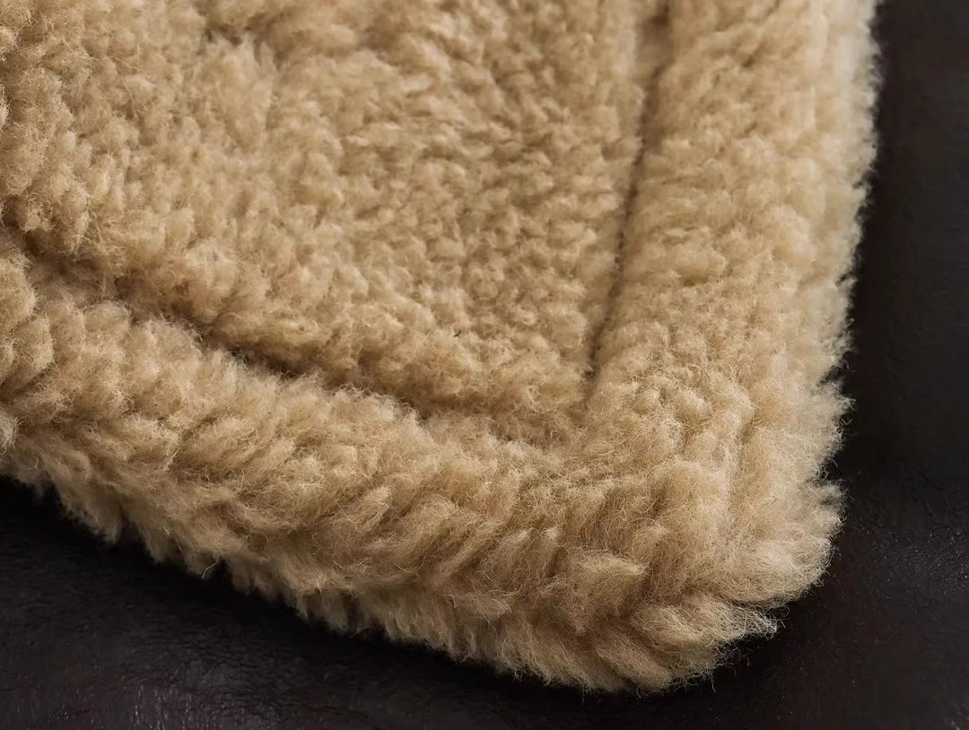 Leather Coat with Fur Lining - Candy