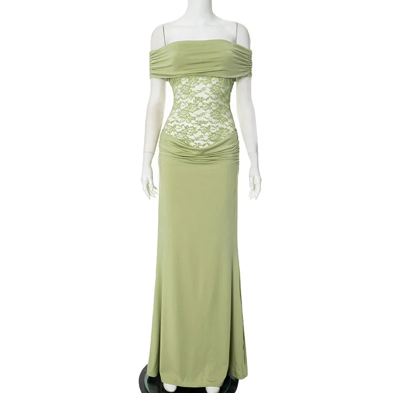 Off-shoulder lace maxi dress - Jessica