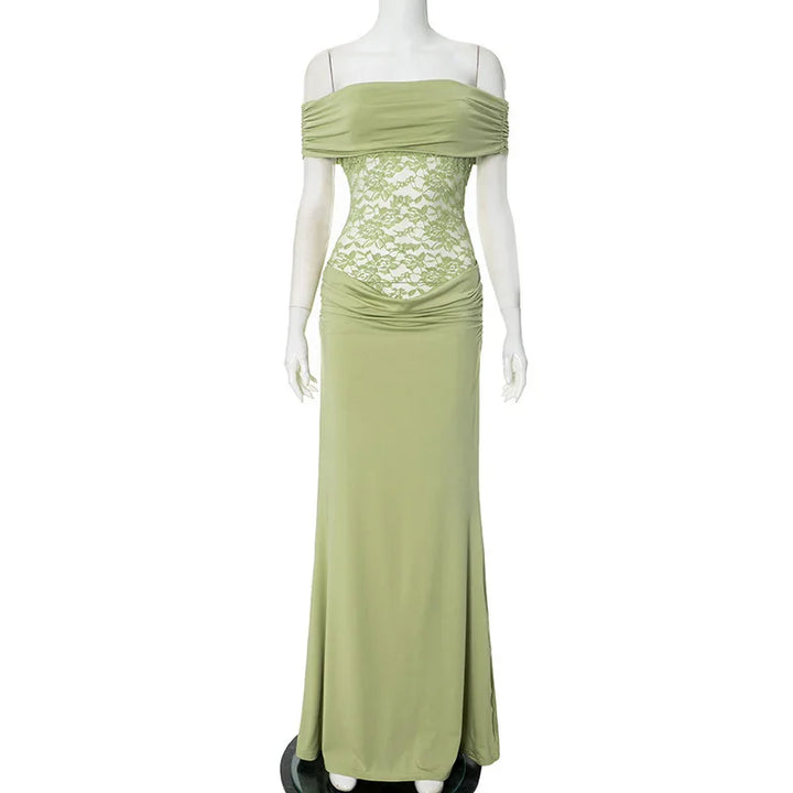 Off-shoulder lace maxi dress - Jessica