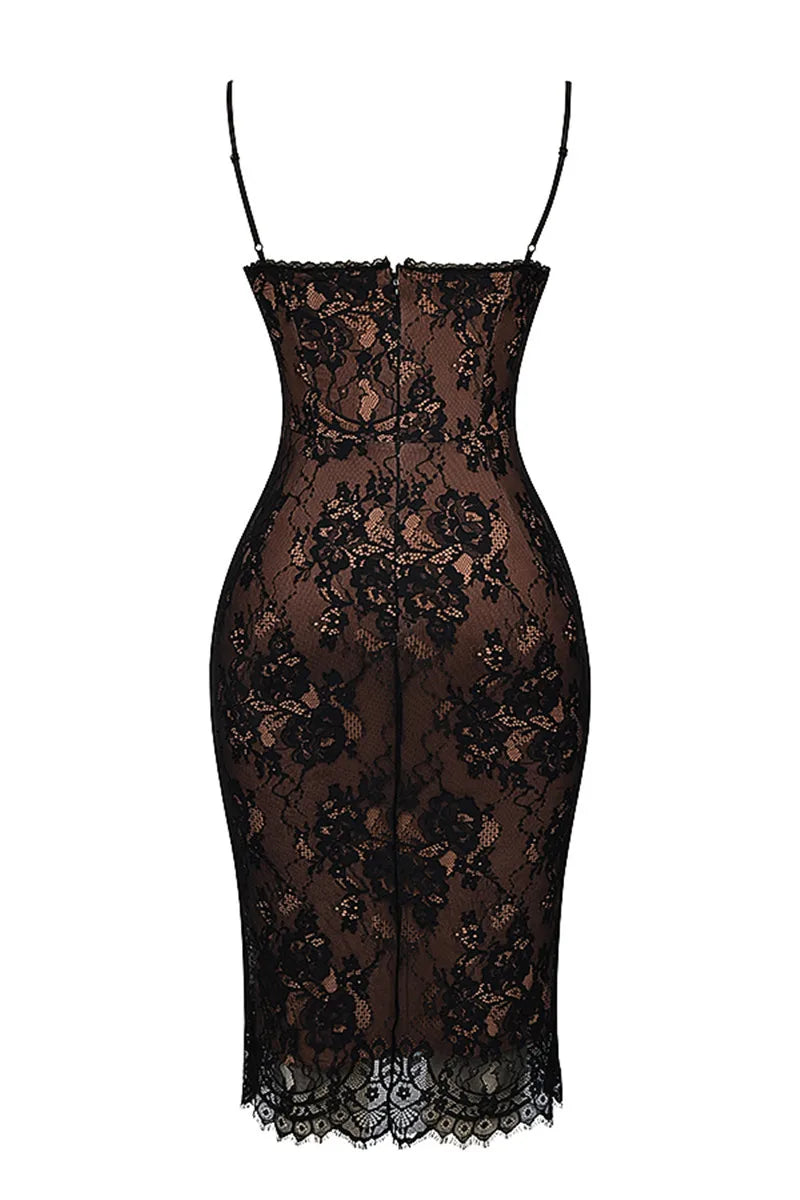 Lace Midi Dress - Lisa