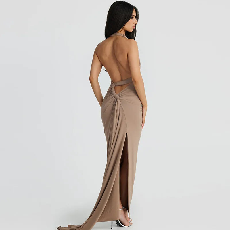 Long Maxi Dress with Deep Slit - Morena