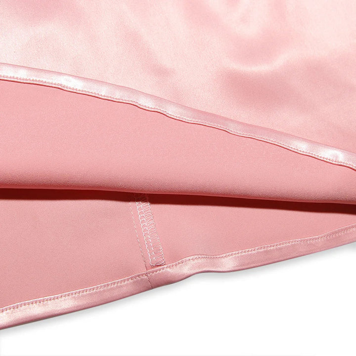 Satin mini dress with open back - Babe