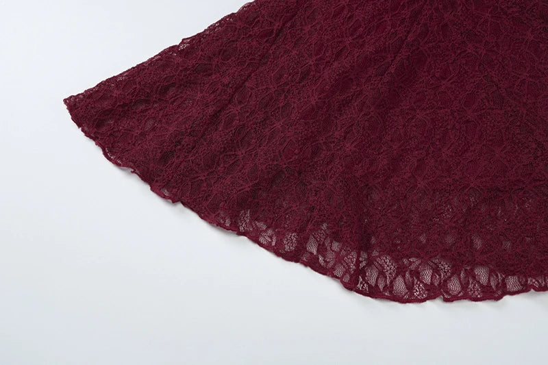 Ruffled Lace Mini Dress - Galina